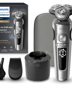 Philips Norelco Shaver Series 9000 Prestige Special Edition, Wet & Dry Electric Shaver, Lift/Cut & SenseIQ Technology, Nose & Precision Trimmer, Cleaning Pod & Premium Case, SP9842/85