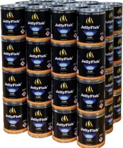 Real JellyFish Flame Premium Gel Fuel 48 Cans Indoor or Outdoor Made in USA 13oz