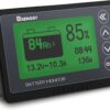 Renogy 500A Battery Monitor with Shunt, High and Low Voltage Programmable Alarm, Range 10V-120V up to 500A, 20ft Shielded Cable, Compatible 12V Lithium Sealed, Gel, Flooded Batteries,Black