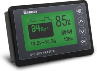 Renogy 500A Battery Monitor with Shunt, High and Low Voltage Programmable Alarm, Range 10V-120V up to 500A, 20ft Shielded Cable, Compatible 12V Lithium Sealed, Gel, Flooded Batteries,Black