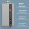 Rheem RTG-70DVLN-3 High Efficiency Non-Condensing Indoor Tankless Natural Gas Water Heater 7.0 GPM, 160,000 BTUs