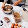 Rubbermaid Brilliance 14-Piece Food Storage Container Set with Scoops Airtight BPA-Free for Kitchen and Pantry Organization