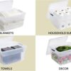 Rubbermaid Cleverstore 74 Qt Clear Storage Bins with Lids and Nesting Tray, 4-Pack, Stackable, BPA-Free, Made in USA