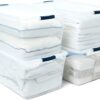 Rubbermaid Cleverstore 95 Qt Clear Storage Bins with Lids, 4-Pack, Stackable, BPA-Free, Made in USA