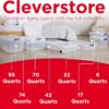 Rubbermaid Cleverstore 95 Qt Clear Storage Bins with Lids, 4-Pack, Stackable, BPA-Free, Made in USA