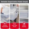 Rubbermaid Cleverstore 95 Qt Clear Storage Bins with Lids, 4-Pack, Stackable, BPA-Free, Made in USA