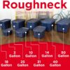 Rubbermaid Roughneck Tote 18 Gal, 6 Pack, Made in USA, Dark Indigo Metallic, Rugged Plastic Stackable Storage Bins with Lids and Handles