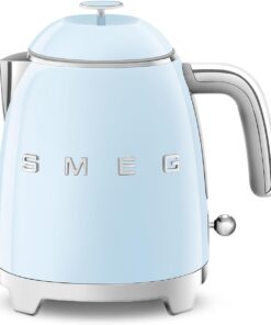 SMEG Mini 50's Retro Style 3 Cup Electric Kettle with Double Wall Anti Slip Base and Water Level Indicator (Pastel Blue)
