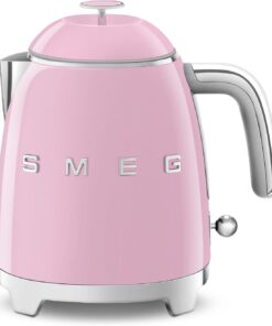 SMEG Mini 50's Retro Style 3 Cup Electric Kettle with Double Wall Anti Slip Base and Water Level Indicator (Pink)