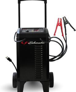 Schumacher Electric Wheeled Automatic 6A Car Battery Charger and 300A Engine Starter, 4-in-1 Solution, Maintainer, 60A Boost, for 6V/12V Power Sport, Automotive, and Marine Batteries, SC1400