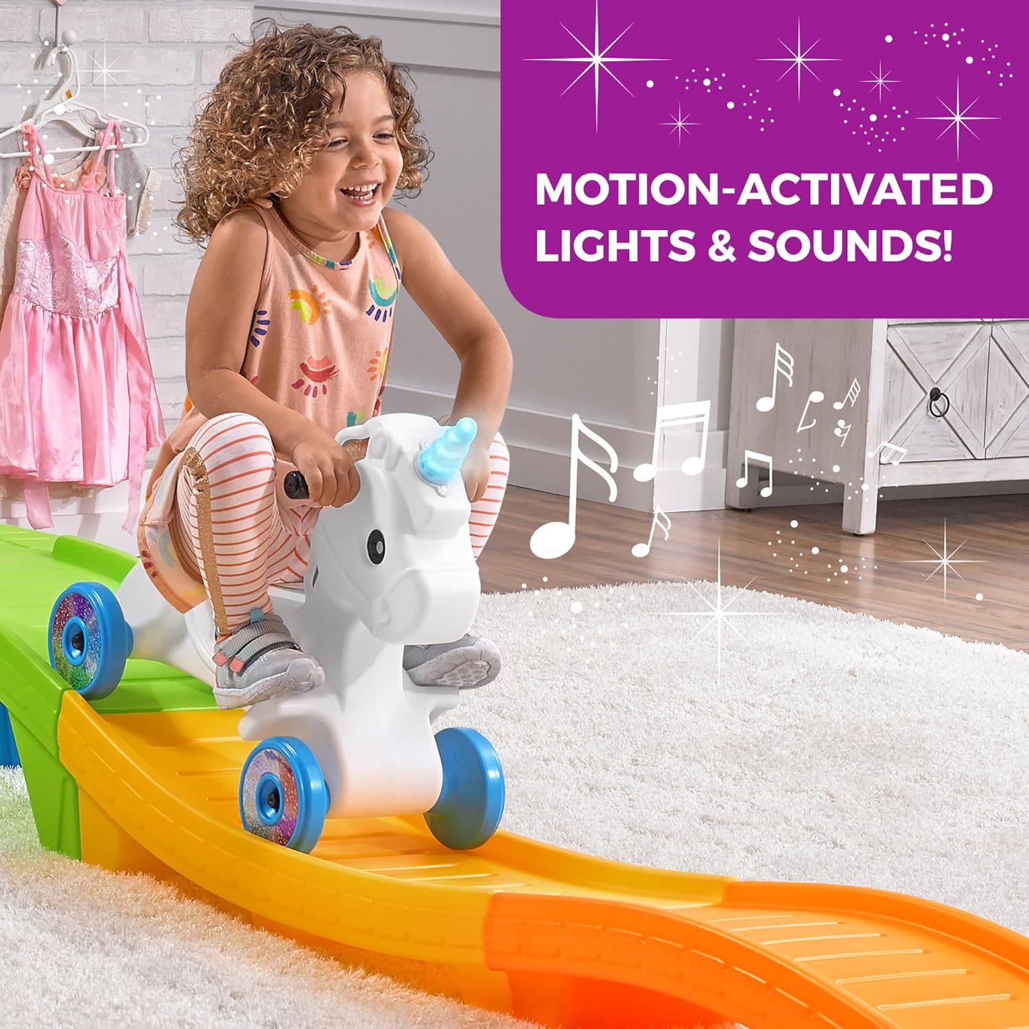 Step2 Up & Down Roller Coaster Kids Ride On Toy, Push Car, Indoor/Outdoor Playset, Made of Durable Plastic, Max Weight 50 lbs., for Toddlers 2-5 Years Old, Gray & Blue - Image 2