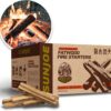 Sun Joe 40-Pound Fatwood Fire Starter Sticks, All-Natural Pine Kindling for Fireplace, Wood Stove, Pit and Grill, Made for Indoor or Outdoor Use, FATWOOD40