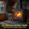 Sun Joe 40-Pound Fatwood Fire Starter Sticks, All-Natural Pine Kindling for Fireplace, Wood Stove, Pit and Grill, Made for Indoor or Outdoor Use, FATWOOD40