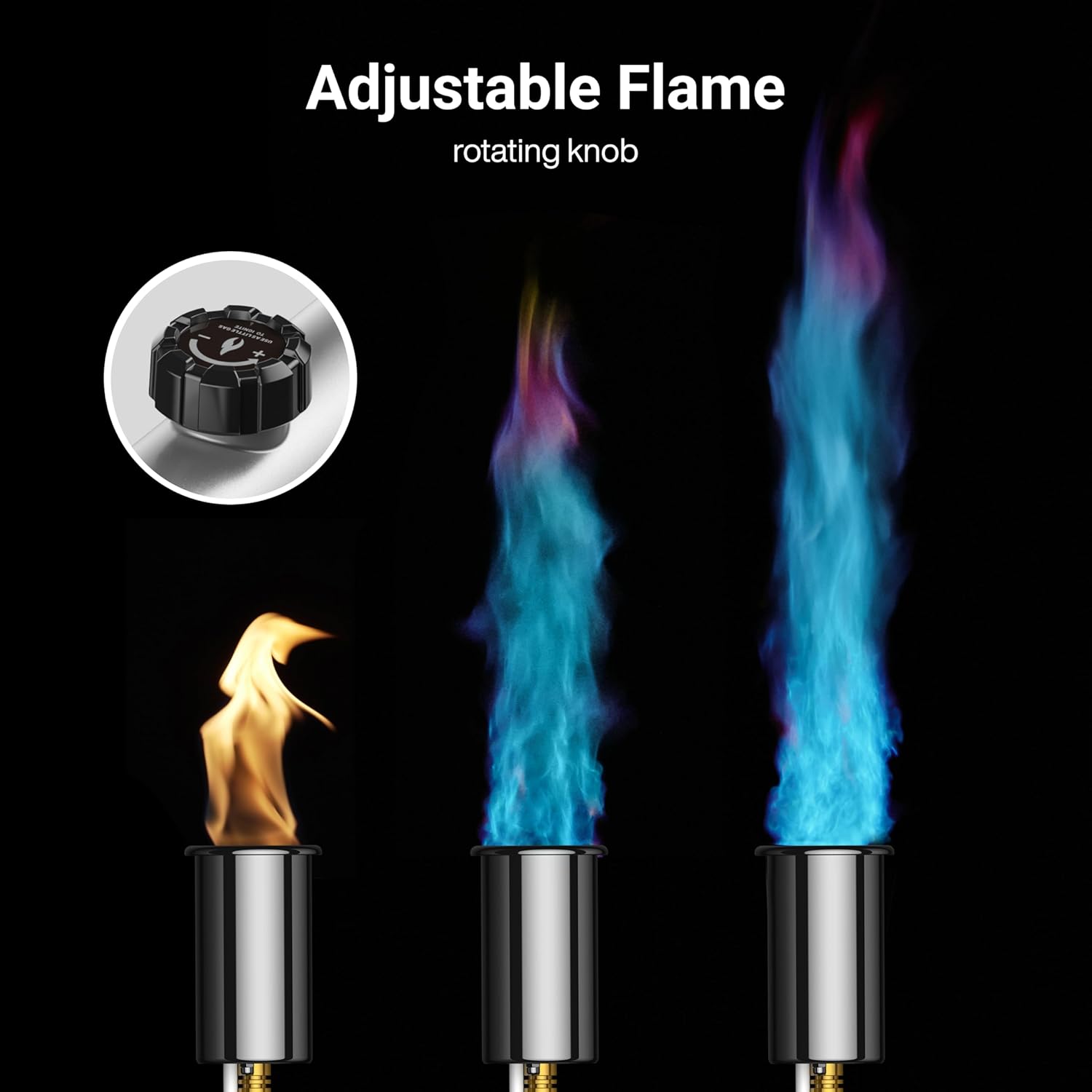 ThermoMaven Propane Torch with One-Touch Max Fire, Cooking Blow Torch Gun with Safety Lock, Charcoal Lighter, Flame Thrower, Gas Welding Kit Kitchen Food Torch Head for Grill, Sous Vide, BBQ, Black ThermoMaven Propane Torch with One-Touch Max Fire, Cooking Blow Torch Gun with Safety Lock, Charcoal Lighter, Flame Thrower, Gas Welding Kit Kitchen Food Torch Head for Grill, Sous Vide, BBQ, Black - Image 3