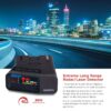 Uniden R7 Extreme Long-Range Laser-Radar Detector, Built-in GPS w/ Real-Time Alerts, Dual-Antennas Front & Rear w/Directional Arrows, Voice Alerts, Red Light Camera and Speed Camera Alerts
