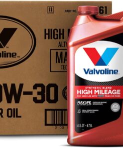 Valvoline High Mileage with MaxLife Technology SAE 10W-30 Synthetic Blend Motor Oil 5 QT, Case of 3 (Packaging May Vary)