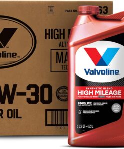 Valvoline High Mileage with MaxLife Technology SAE 5W-30 Synthetic Blend Motor Oil 5 QT, Case of 3 (Packaging May Vary)