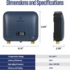 Westinghouse Apolo Mini 6.5kW Tankless Water Heater Electric, 240V Instant Hot Water, Smart WiFi Control, Compatible with Alexa & Google Home, Deep Blue Westinghouse Apolo Mini 6.5kW Tankless Water Heater Electric, 240V Instant Hot Water, Smart WiFi Control, Compatible with Alexa & Google Home, Deep Blue