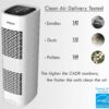 Whirlpool WPT80P Whispure True Hepa Air Purifier, Activated Carbon Advanced Anti-Bacteria, Ideal for Wildfire, Allergies, Odors, Pet Dander, Mold, Smoke and Germs, Large, White