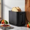 ZWILLING Enfinigy, 2-Slice Toaster, Extra Wide 1.5" Slots for Bagels and Toast, Black