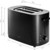 ZWILLING Enfinigy, 2-Slice Toaster, Extra Wide 1.5" Slots for Bagels and Toast, Black