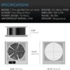 AC Infinity Room to Room Fan 8”, Two-Way Reversible Airflow Through-the-Wall Fan with Temperature Controller, Quiet Precise 10-Level Speeds for In-Wall Kitchen, Laundry Room, and Workshops