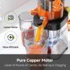 AMZCHEF Cold Press Juicer, Juicers Machines - 5.4" Large Feed Chute for Whole Fruits & Vegetables, Stainless Steel Slow Masticating Juice Easy to Clean, Large Auger, Triple Strainers