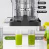 AMZCHEF Cold Press Juicer, Juicers Machines - 5.4" Large Feed Chute for Whole Fruits & Vegetables, Stainless Steel Slow Masticating Juice Easy to Clean, Large Auger, Triple Strainers