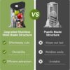AMZCHEF Cold Press Juicer, Juicers Machines - 5.4" Large Feed Chute for Whole Fruits & Vegetables, Stainless Steel Slow Masticating Juice Easy to Clean, Large Auger, Triple Strainers