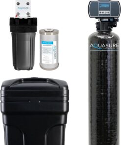 Aquasure Harmony Series 30,000 Grains Whole House Water Softener with High Performance Automatic Digital Metered Control Head | Reduces Hardness and Improves Water Quality | for 1-2 bathrooms