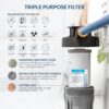 Aquasure Harmony Series 30,000 Grains Whole House Water Softener with High Performance Automatic Digital Metered Control Head | Reduces Hardness and Improves Water Quality | for 1-2 bathrooms