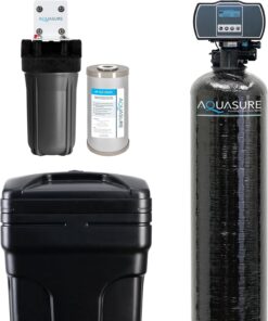 Aquasure Harmony Series 50,000 Grains Whole House Water Softener with High Performance Automatic Digital Metered Control Head | Reduces Hardness & Minerals | Improve Water Quality | for 4-6 Bathrooms