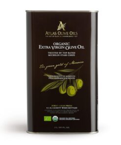 Atlas 3 LT Organic Cold Press Extra Virgin Olive Oil with Polyphenol Rich from Morocco|Newly Harvested Unprocessed from One Single Family Farm | Moroccan EVOO Trusted by Award-Winning Chefs