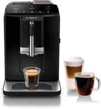 Bosch 300 Series Fully Automatic Espresso and Coffee Machine – In-Cup Frother, OneTouch Milk Drinks, 5 Drink Options, Ceramic Grinder, Easy Clean & Descale, in Black TIU20109