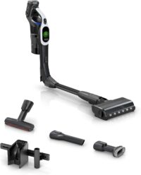 Bosch Unlimited 10 Cordless Stick Vacuum, Up to 80-Min Runtime, 90° Flex Tube, MicroClean Brush, >99.9% Dust Pick-up, HEPA Filter, Pet Hair, Carpets & Hard Floors, 3 Accessories, White