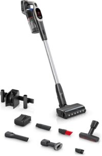 Bosch Unlimited 9 Cordless Stick Vacuum, Fast Charger, Up to 60-Min Runtime, MicroClean Brush, >99.9% Dust Pick-up, HEPA Filter, Pet Hair, Carpets & Hard Floors, 6 Accessories, Dark Cream