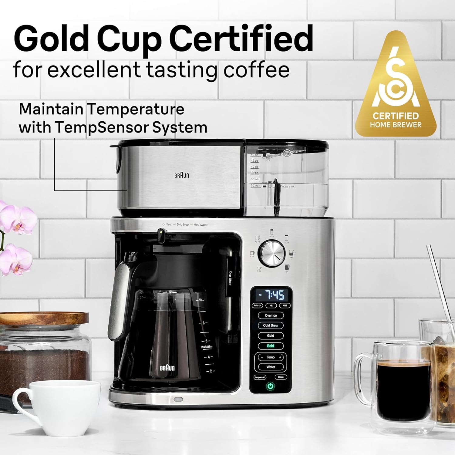 Braun MultiServe Plus 10-Cup Drip Coffee Maker - Hot & Cold Multi-Serve Brewer with Timer and Auto Start, Hot Water Dispenser, Over Ice Function, Stainless Steel & Pod-Free Design, KF9370SI8 Braun MultiServe Plus 10-Cup Drip Coffee Maker - Hot & Cold Multi-Serve Brewer with Timer and Auto Start, Hot Water Dispenser, Over Ice Function, Stainless Steel & Pod-Free Design, KF9370SI