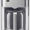 Braun PureFlavor 14‑Cup Programmable Coffee Maker – Fast Brew Speed, Touch Display, Bold & Brew‑Over‑Ice Modes, FlavorCarafe & Adjustable Warm Plate, White