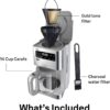 Braun PureFlavor 14‑Cup Programmable Coffee Maker – Fast Brew Speed, Touch Display, Bold & Brew‑Over‑Ice Modes, FlavorCarafe & Adjustable Warm Plate, White