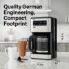 Braun PureFlavor 14‑Cup Programmable Coffee Maker – Fast Brew Speed, Touch Display, Bold & Brew‑Over‑Ice Modes, FlavorCarafe & Adjustable Warm Plate