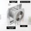 Broan-NuTone 509 Through-the-Wall Ventilation Fan White Cover, 200 CFM, 8.5 Sones, 8"