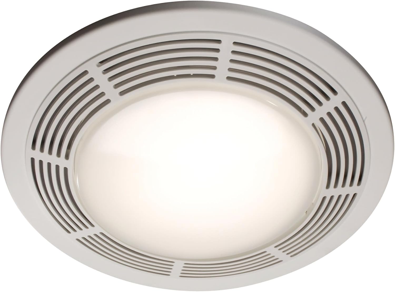 Broan-NuTone 750 Round Fan and Light Combo for Bathroom and Home, White Grille with Glass Lens, 100-Watts, 3.5 Sones, 100 CFM Broan-NuTone 750 Round Fan and Light Combo for Bathroom and Home, White Grille with Glass Lens, 100-Watts, 3.5 Sones, 100 CFM