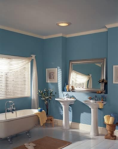 Broan-NuTone 750 Round Fan and Light Combo for Bathroom and Home, White Grille with Glass Lens, 100-Watts, 3.5 Sones, 100 CFM Broan-NuTone 750 Round Fan and Light Combo for Bathroom and Home, White Grille with Glass Lens, 100-Watts, 3.5 Sones, 100 CFM - Image 4