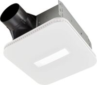 Broan-NuTone Bathroom Exhaust Fan – Retrofit Design Replaces Existing Fan Without Attic Access, Quiet 1.0 Sones, 110 CFM, Powerful Ventilation with 4 Selectable CCT Light Settings for a Modern Look