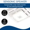 Broan-NuTone SPK80L Bluetooth Speaker Ventilation Fan with LED Light, 80 CFM, 2.5 Sones, White Broan-NuTone SPK80L Bluetooth Speaker Ventilation Fan with LED Light, 80 CFM, 2.5 Sones, White