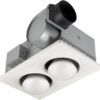 Broan-Nutone 164 Bulb Heater and Fan, Energy-Saving 2-Bulb Infrared Type IC Ceiling Heater, White, 250-Watt, 4.0 Sones, 70 CFM
