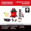 CRAFTSMAN CMXEVBE18690 9 Gallon 4.25 Peak HP Wet Dry Vac, Portable Shop Vacuum Wet and Dry with Filter, Dust Bag, Dusting Brush, Hose and Attachments for Home, Garage and Automotive Cleaning CRAFTSMAN CMXEVBE18690 9 Gallon 4.25 Peak HP Wet Dry Vac, Portable Shop Vacuum Wet and Dry with Filter, Dust Bag, Dusting Brush, Hose and Attachments for Home, Garage and Automotive Cleaning