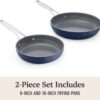 Calphalon® Premier Ceramic Nonstick 8" and 10" Frying Pan Set, Midnight Blue