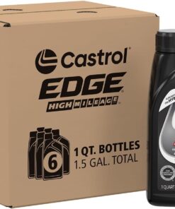 Castrol EDGE High Mileage 0W-20 Advanced Full Synthetic Motor Oil, 1 Quart, Pack of 6