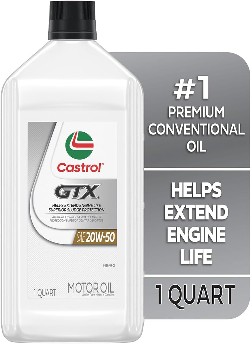 Castrol GTX 20W-50 Conventional Motor Oil, 1 Quart, Pack of 61 Castrol GTX 20W-50 Conventional Motor Oil, 1 Quart, Pack of 6